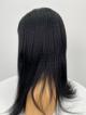 20 inch natural black kinky straight full lace wig