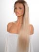 24" 150% Custom Color Silky Straight Human Hair 4" Lace Front Wig