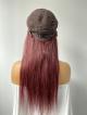 New In 8'-22' Wine Red Color T Cap Construction Wig