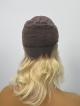 8 inch silk top blonde with dark root wave full lace wig 
