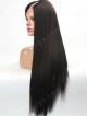 U-PART - Custom Long Straight Silky/Yaki U-part Full Lace Human Hair Wig
