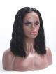 Ready to Ship 4" Lace Parting 14inch 150% Hair Density Human Hair Jet Black Wavy Bob Wig