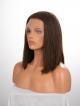 12" 150% Medium Dark Brown Silky Straight Human Hair Full Lace Wig With Petite Size