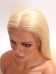 CES209 20" #613 Platinum Blonde 100% Virgin Human Hair Full Lace Wig