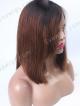 Shoulder Length Lob with Ombre Color Custom Human Hair Full Lace Wig
