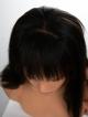14" 130% Off Black Yaki Straight Human Hair Full Lace Wig With Petite Size