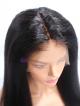 20" 180% Density Kinky Straight Fake Scalp Wig With 6" Deep Parting