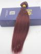 #99J Dark Wine Silky Straight Indian Remy Human Hair Clip In Hair Extension