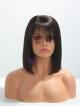 12" Short Straight Bob With Bangs 360 Lace Wig Inspired by Teaira Walker
