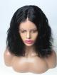 Medium Length Wavy Lob 100% High Quality Human Hair Full Lace  Wig