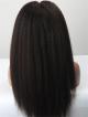 Petite Cap 18" Kinky Straight Virgin Hair 4.5" Lace Front Wig