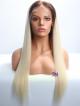 22" Custom Color Soft Straight Lace Front Human Hair Wig