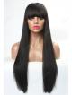 HOT SELLER  24" STRAIGHT FULL LACE HUMAN HAIR WIG WITH BANGS
