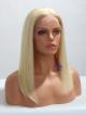 16" PLATINUM BLONDE SILKY STRAIGHT 4" LACE FRONT WIG