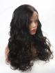 18" JET BLACK 3" FRONT LACE PARTING WIG