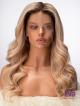 Brazilian Virgin Human Hair Blonde Full Lace Wig with Dark Root Custom Color Length and More