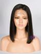 14" SILKY STRAIGHT 6" LACE FRONT FAKE SCALP WIG
