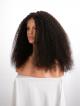 22" 180% Darkest Brown Kinky Curly Human Hair HD Full Lace Wig With Large Size