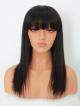 6" Deep Parting Lace Front Bob Wig with Bangs