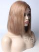 14" Blonde Bob Cut with Side Part Virgin Hair Full Lace Wig