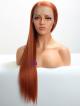Custom Color and Length 16"-26" Available Light Copper Red Color #130 Virgin Human Hair Wig