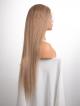 30" 100% Medium Ash Brown Silky Straight Human Hair Full Lace Wig WIth Custom Size