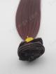 #99J Dark Wine Silky Straight Indian Remy Human Hair Clip In Hair Extension