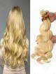 WAVE BLONDE #613 CLIP IN 100% HUMAN HAIR EXTENSION MULTI-TIME DYEABLE