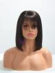 12" Silky Straight Bob with Bangs 360 Lace Wig