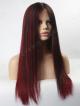 Custom EvaWigs Full Lace Human Hair Wig Burgundy Color Available