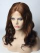 Gorgeous Silk Top Wavy Brazilian Virgin Hair Wig in Dark Root #6 T Color #2