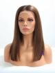 16" 180% Customized Color Silky Straight Human Hair 3" Lace Front Wig