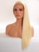 16" SILKY STRAIGHT PLATINUM BLONDE FULL LACE WIG
