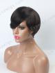 Off Black Machine Made Full Human Hair wig with Average Cap