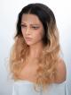 20" CUSTOMIZED COLOR WAVY 4" LACE FRONT WIG