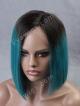 Teal Ombre Full Lace Virgin Human Hair Wig