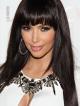 Kim Kardashian Silky Straight Custom 16" to 26" Full Lace Human Hair Wig with Bangs