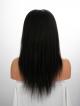 16" 130% Natural Black Silky Straight Human Hair Full Lace Wig With Fake Scalp