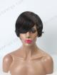 Off Black Machine Made Full Human Hair wig with Average Cap