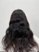 22 inch water wave natural black lace front wig