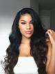 16" 130% Wavy FULL LACE LARGE SIZE WIG WITH 4*4 SILK TOP