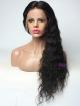 22" 180% Jet Black Loose Wavy Human Hair Full Lace Wig
