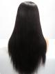 20" Long Black & Yaki Straight Full Lace Wig With Bangs