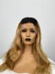 20 inch golden with dark root full lace wig