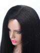Machine Made Glueless Lace Cap Italian Yaki Human Hair Wig