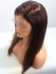 Medium Dark Brown Color Straight Virgin Human Hair Full Lace Wig