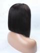 [Stock Lace Front] Angled Bob Cut Center Part Silky Straight Human Hair Lace Front Wig