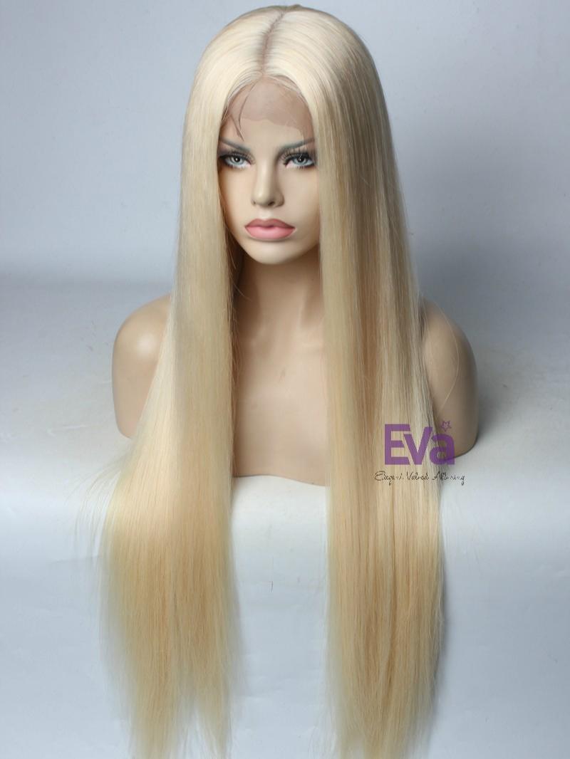 Platinum Blonde Full Lace Virgin Human Hair Wig 16 26 Available