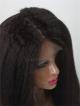 Petite Cap 18" Kinky Straight Virgin Hair 4.5" Lace Front Wig
