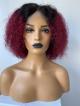 Custom Color 13"*4" Lace Front Human Hair Curly BOB Wig